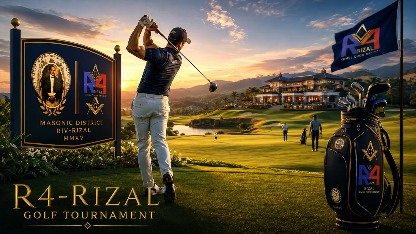 R4-Rizal golf tournament course and golfer image